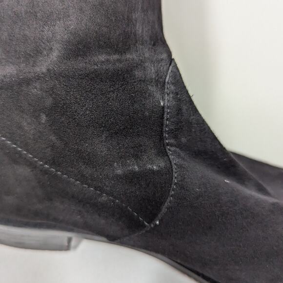 Stuart Weitzman Lowland Black Suede Over The Knee Boots Size 7.5 Womens Preowned - Picture 8 of 13